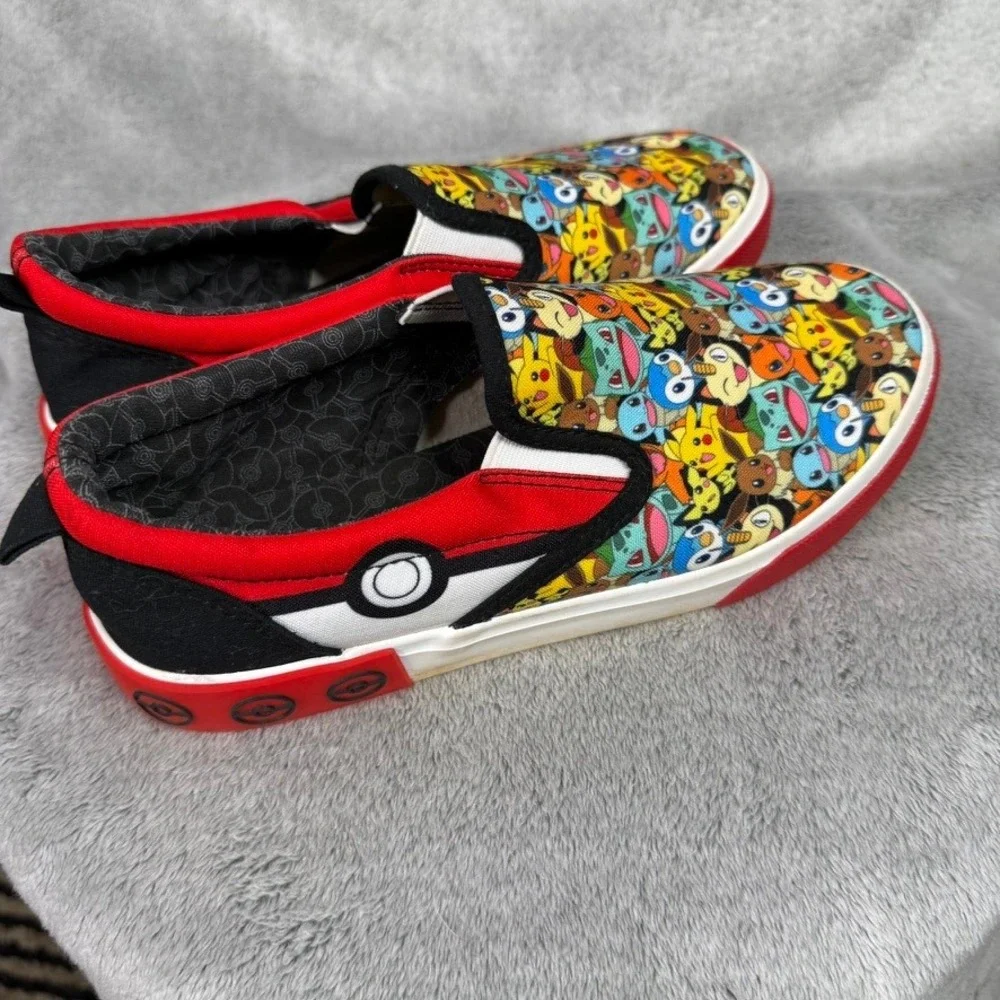 Kids Pokemon Slip‎ On Shoes Size 5 Pikachu Charmander Bulbasaur Squirtle